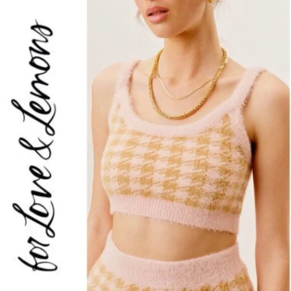 FOR LOVE AND LEMONS Cher Crop Tank Sweater Size Small - Picture 1 of 2